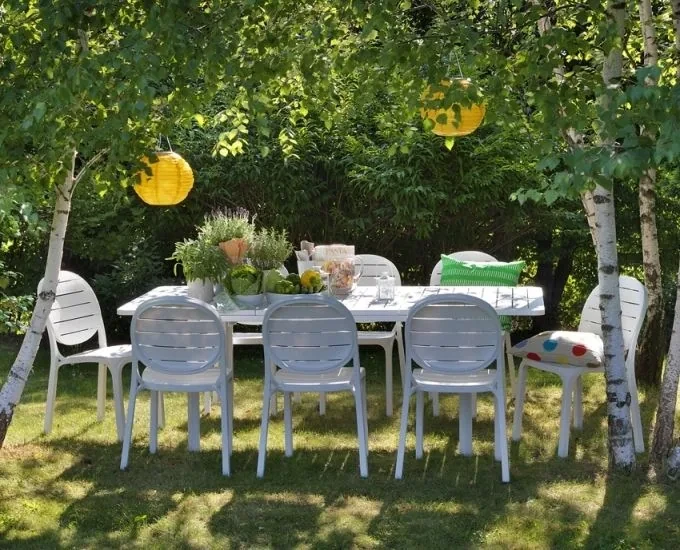 Komplet ogrodowy - stół Alloro i krzesła Palma