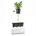 Donica na 3 rośliny Lechuza Cube Glossy Triple