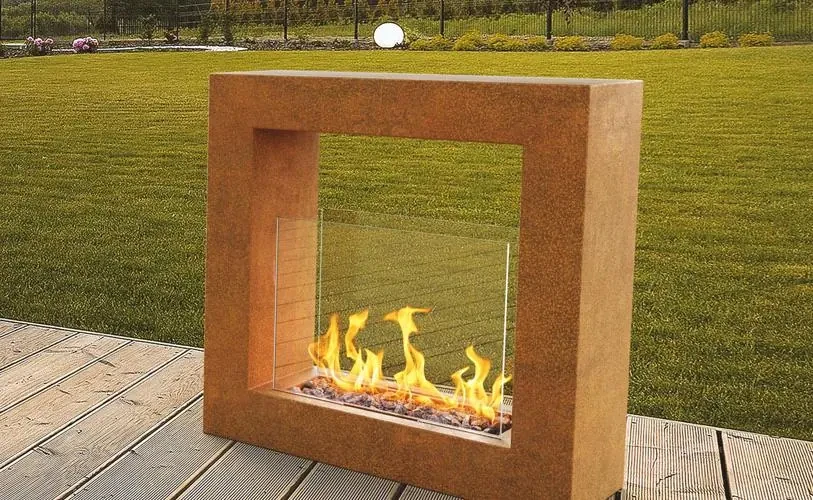 Biokominek wolnostojący Corten Trio C