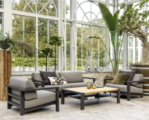 Zestaw wypoczynkowy teak aluminium Amesdale