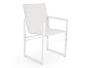 Aluminiowe krzesło obiadowe Kordoba białe