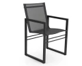 Aluminiowe krzesło obiadowe Kordoba czarne