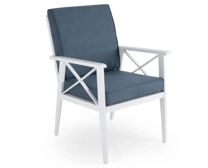 Białe krzesło aluminiowe Sottenville