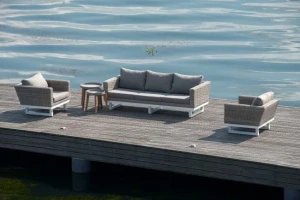 Zestaw wypoczynkowy z technorattanu Aba (4 elementy)