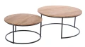 Zestaw stolików kawowych z drewnianym blatem Tori