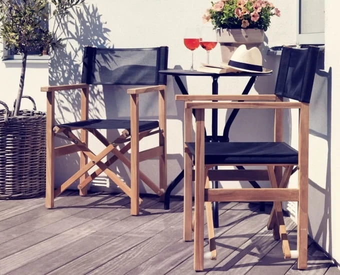 Drewniane krzesło reżyserskie Drama teak