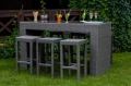 Ogrodowy zestaw mebli barowych GENIALE z technorattanu