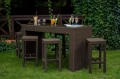 Ogrodowy zestaw mebli barowych GENIALE z technorattanu