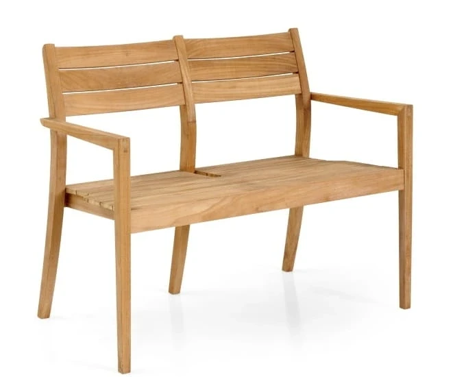 Drewniana ławka z oparciem Brive