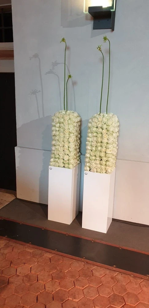 Kolumnowa donica Sardynia z włókna szklanego