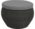 Okrągła pufa stoliczek Anny grafitowy