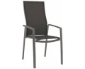Aluminiowe krzesło z wysokim oparciem Kari