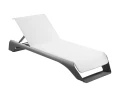 Luksusowy leżak tarasowy Onda ze stolikiem