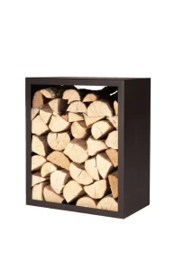 Kwadratowy stojak ze stali na drewno