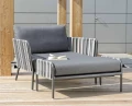 Szeroki fotel ogrodowy Space szary