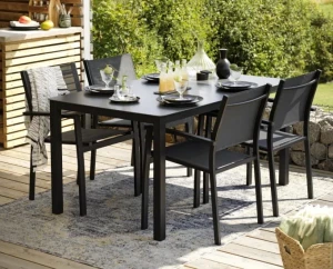 Obiadowy komplet mebli ogrodowych Rana