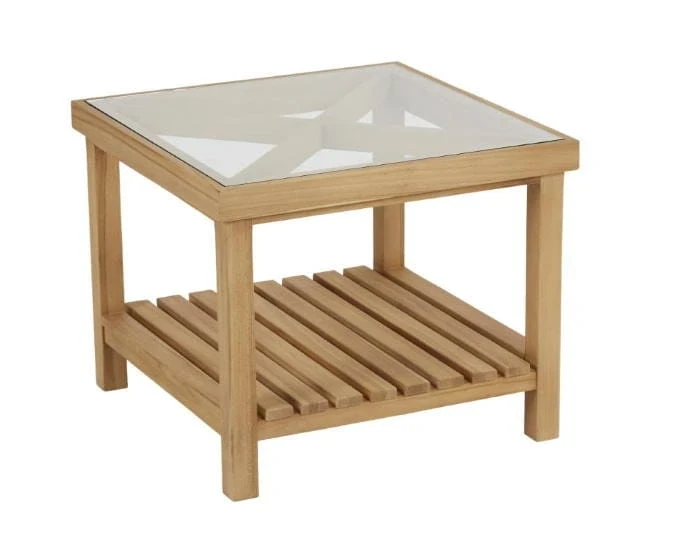 Drewniany stoliczek pomocniczy z półką Varm