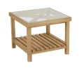 Drewniany stoliczek pomocniczy z półką Varm