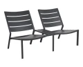 Podwójne siedzisko Delia z aluminium
