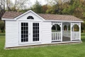 Biała altana ogrodowa z werandą White House V