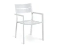 Białe aluminiowe krzesło VICHY