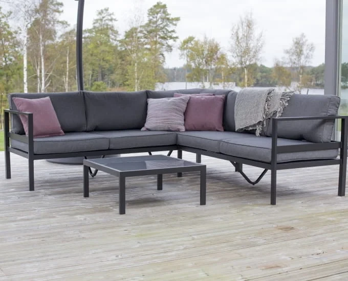 Narożnik 2-modułowy TOULOUSE czarny