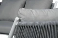Ogrodowy fotel szary z aluminium Beri