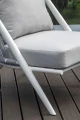 Ogrodowy fotel szary z aluminium Beri
