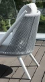 Ogrodowy fotel szary z aluminium Beri