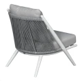 Ogrodowy fotel szary z aluminium Beri