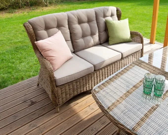 Sofa - uszak Paulina technorattan rustykalna