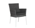 Szare krzesło CLUNY technorattan aluminium