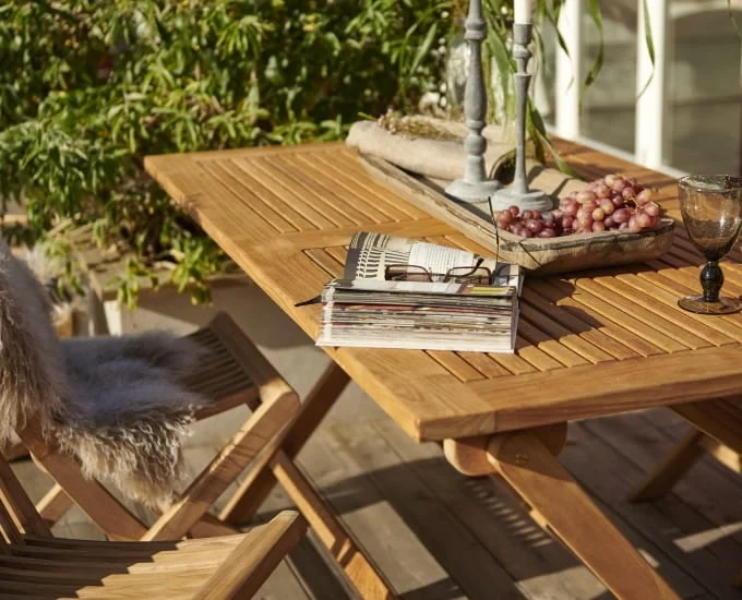 Prostokątny stół Dax 140x80 cm z teaku