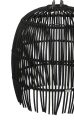 Wisząca lampa ażurowa z technorattanu Kano czarna