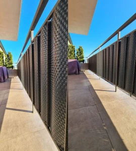 Osłona na balkon, ogrodzenie (mata technorattanowa pod wymiar)