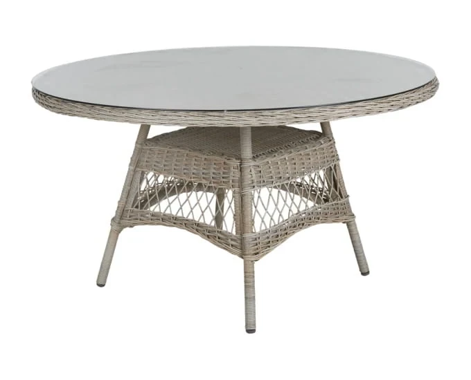 Stół z okrągłym blatem Kamomil technorattan