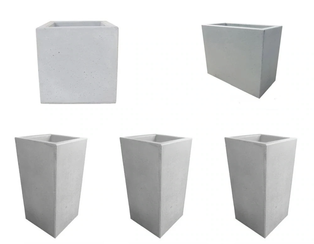 Zestaw 5 szt. donic betonowych loft jasny szary