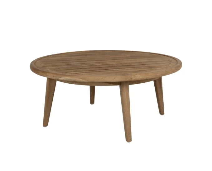 Okrągły stolik kawowy z drewna teak Lilja fi 100