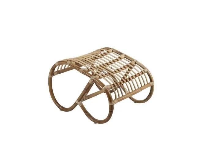 Ażurowy podnóżek z rattanu do fotela Vallda
