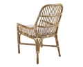 Rustykalne krzesło rattanowe Vallda z poduszką