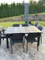 Komplet ogrodowy stół rozkładany LEVANTE i krzesła BORA