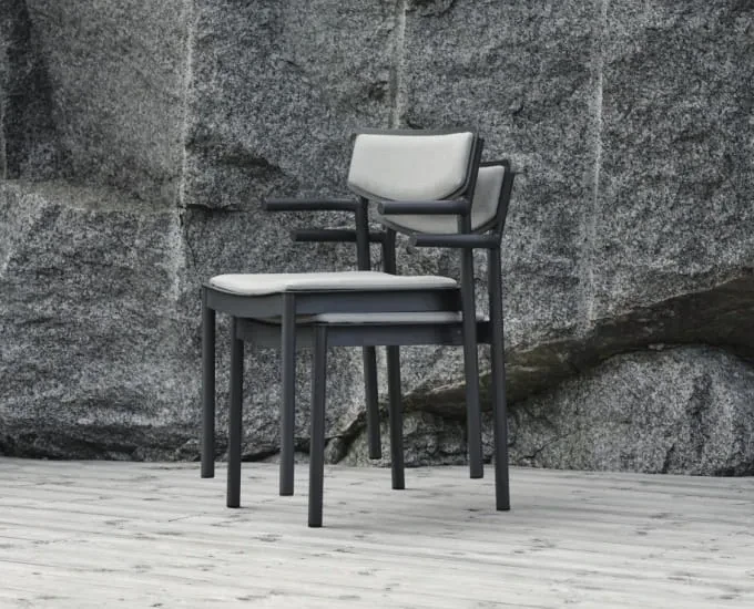 Krzesło tapicerowane z podłokietnikami Gusty