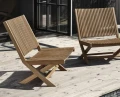 Rozkładany fotel wypoczynkowy teak Julita