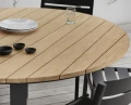Stół okrągły Laurion z blatem teak