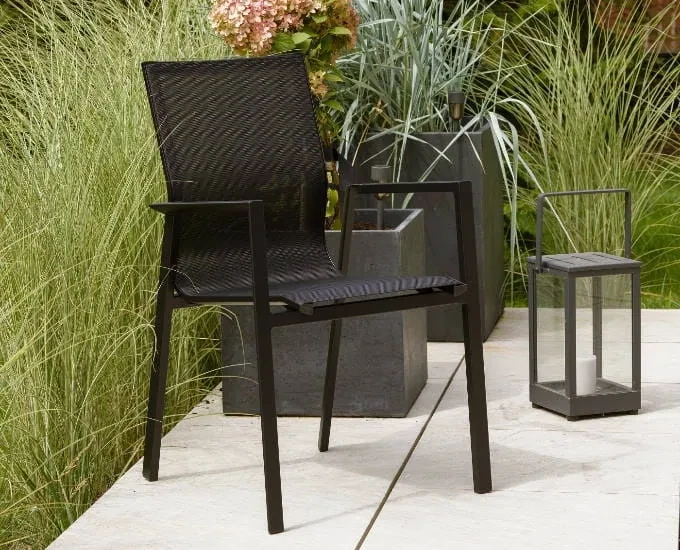 Krzesło aluminiowe czarne Naos