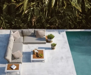 Biały komplet mebli ogrodowych Berg