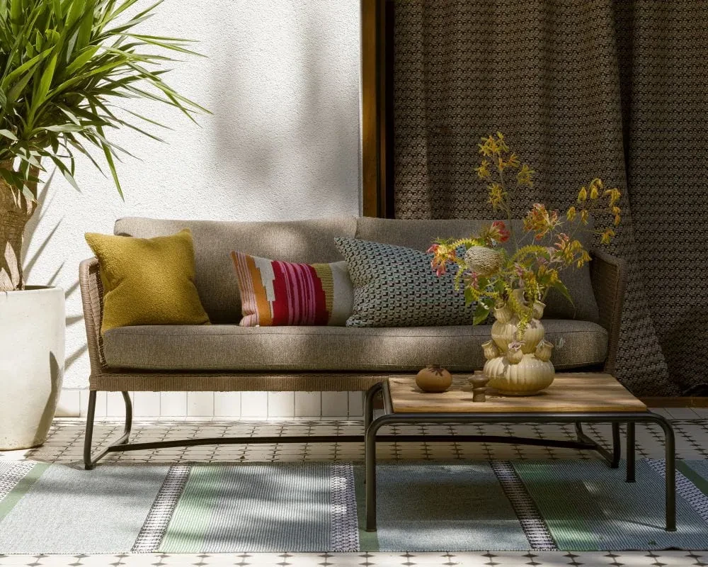 Ażurowa sofa technorattan Pors