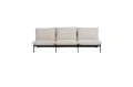 sofa czarna Blixt z szarymi poduszkami