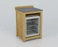 Kuchnia Saragossa teak moduł na lodówkę