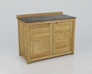 Kuchnia teakowa Saragossa z blatem gres